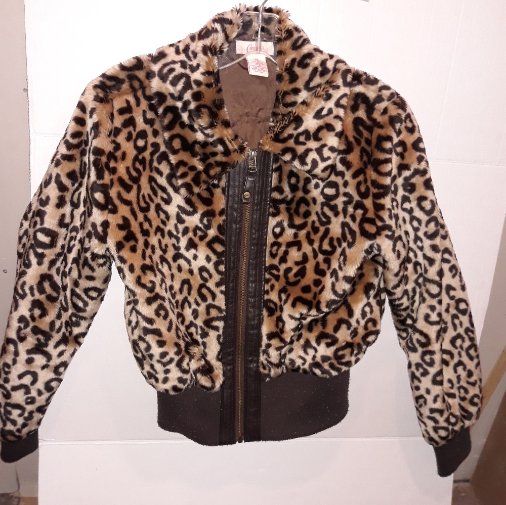 Leapord Junior Miss Zipper Waist Jacket